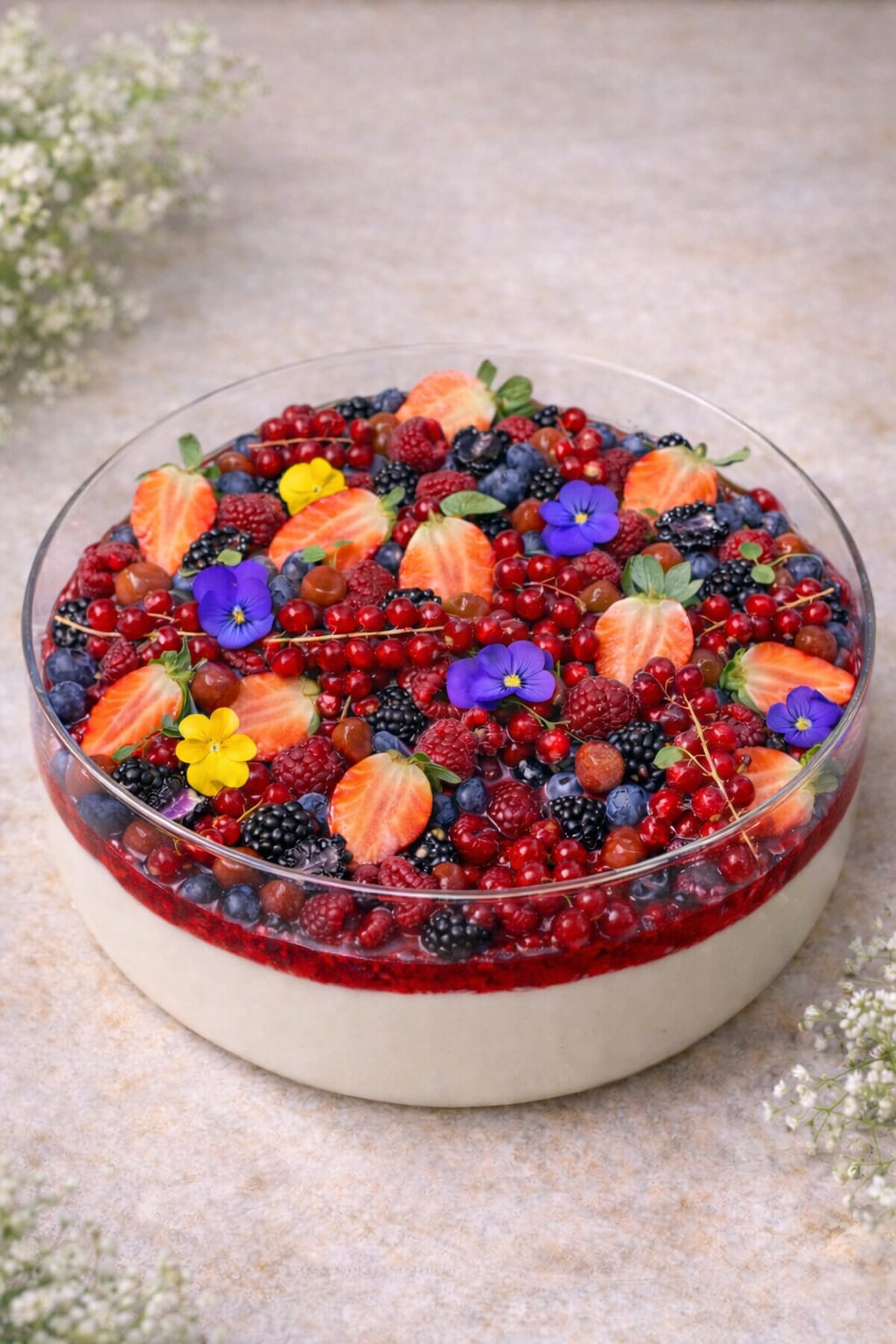 Panna cotta fruits rouges XL